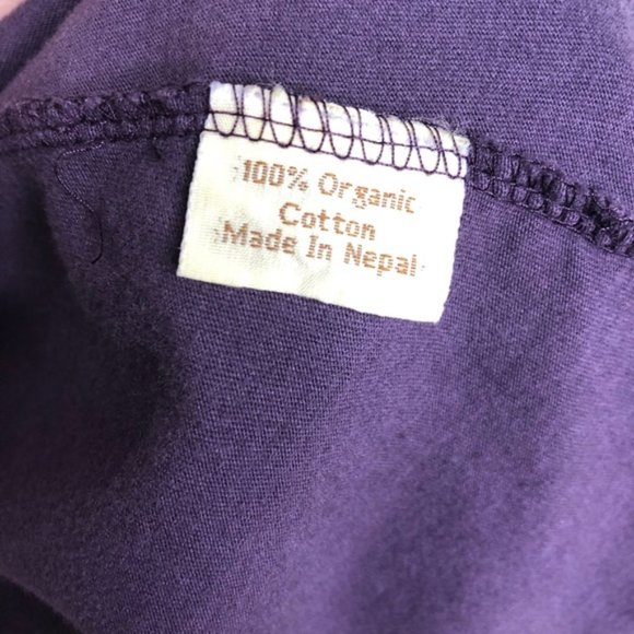 Synergy Organic Cotton Purple Bird Wrap Dress - Picture 5 of 6